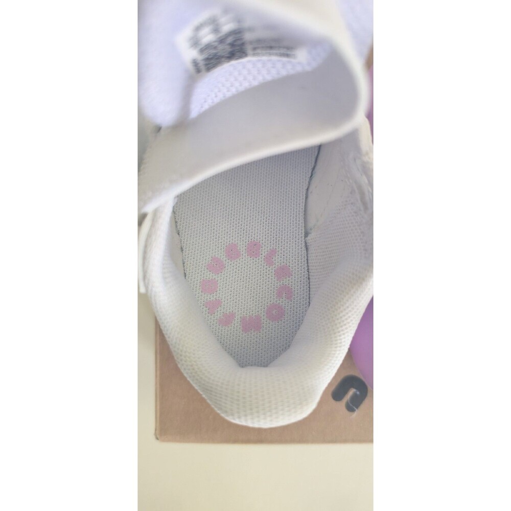 Adidas Grand Court 2.0 Girls Infant Shoes Size 4K White Turquoise Purple - Picture 10 of 11